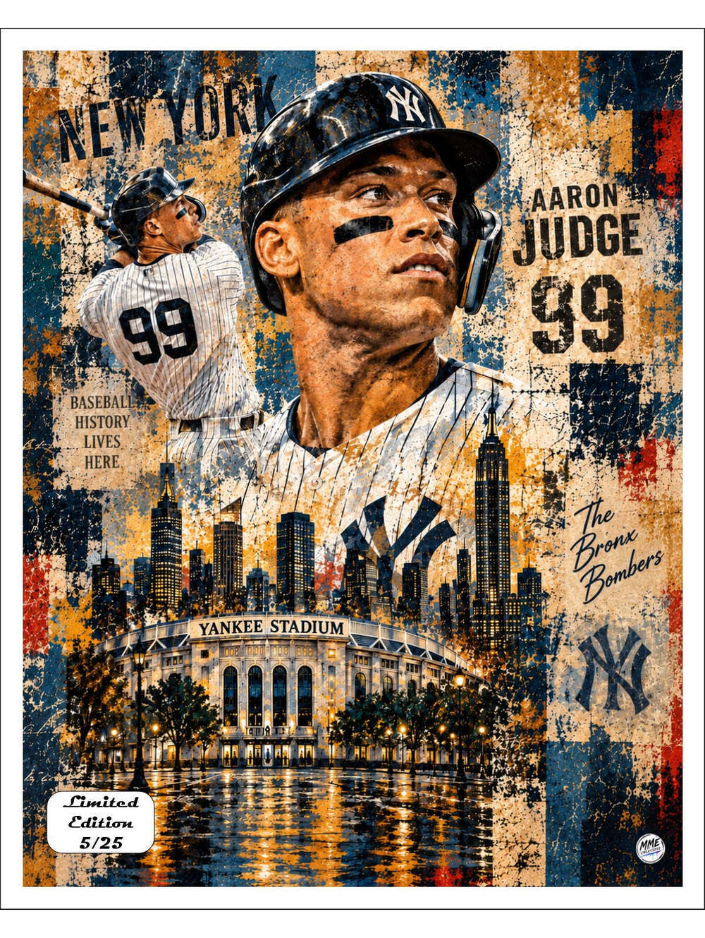 4699 Aaron Judge Avant-Garde Collection Limited Edition /25 8x10 Sports Print